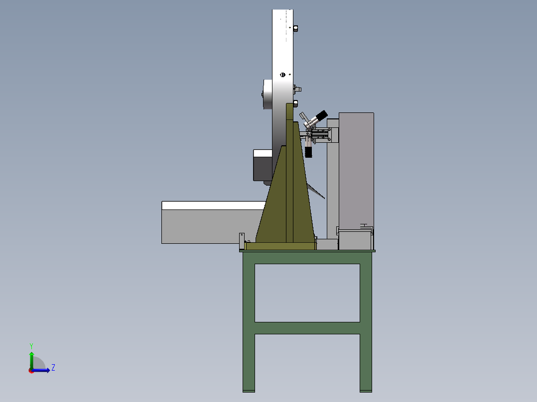 硅胶管缠绕机（回转环形机构）左视图