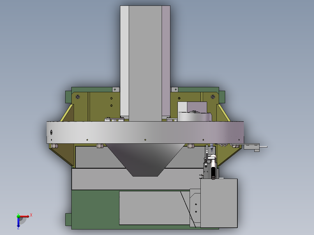 硅胶管缠绕机（回转环形机构）俯视图