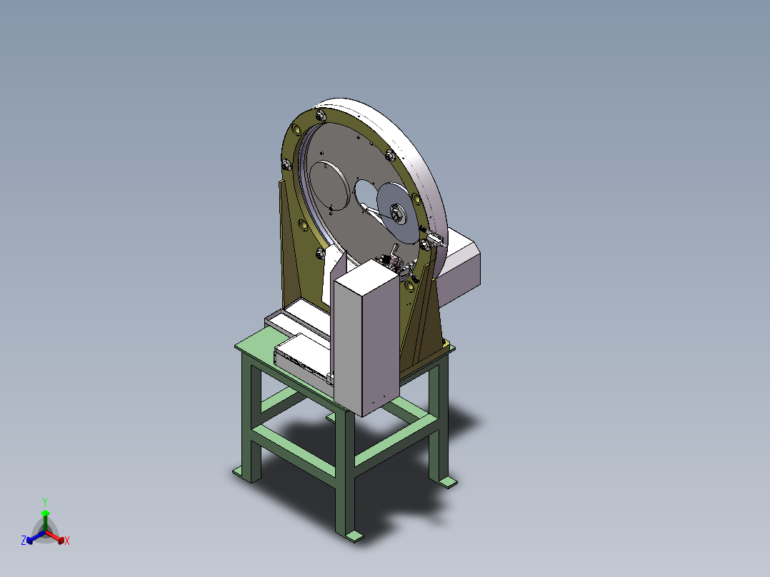 硅胶管缠绕机（回转环形机构）正等轴测图