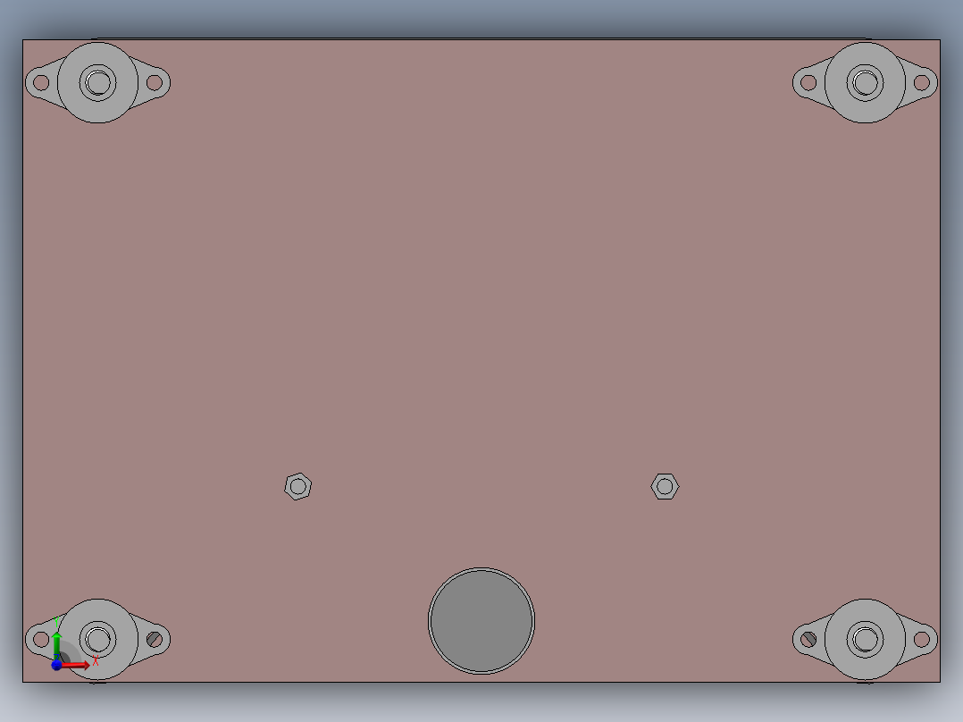 丝杆升降平台设计完整三维模型前视图
