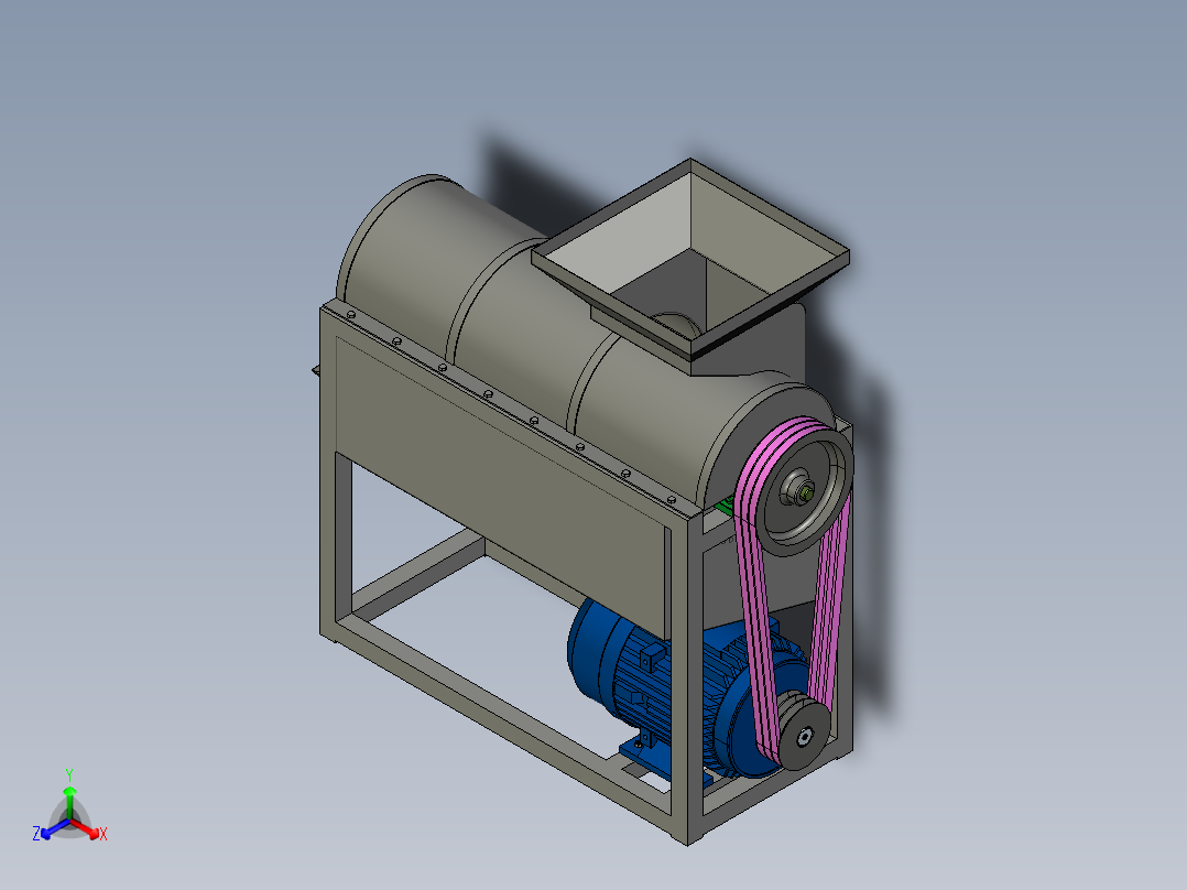 大豆脱粒机三维设计含CAD图纸+proe模型+说明书923715==1000