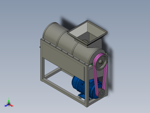 大豆脱粒机三维设计含CAD图纸+proe模型+说明书923715==1000
