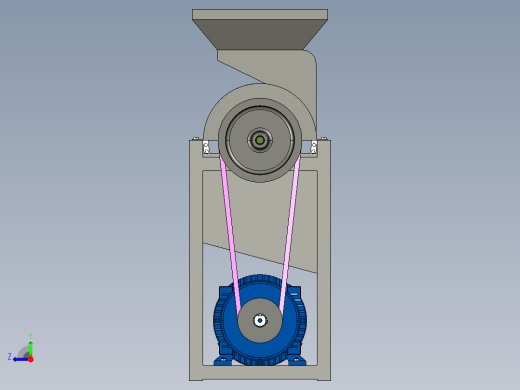 大豆脱粒机三维设计含CAD图纸+proe模型+说明书923715==1000右视缩略图