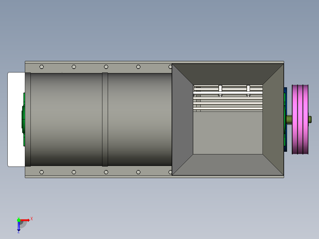大豆脱粒机三维设计含CAD图纸+proe模型+说明书923715==1000俯视图