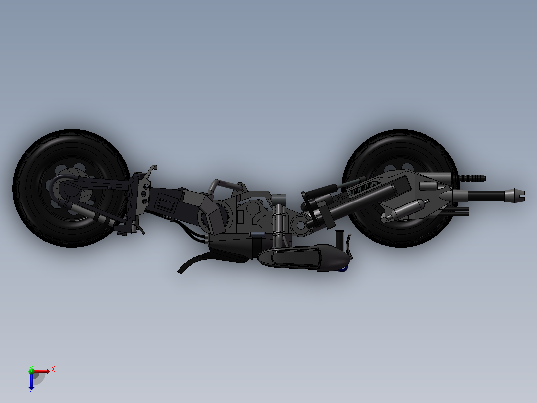 蝙蝠侠战车俯视图