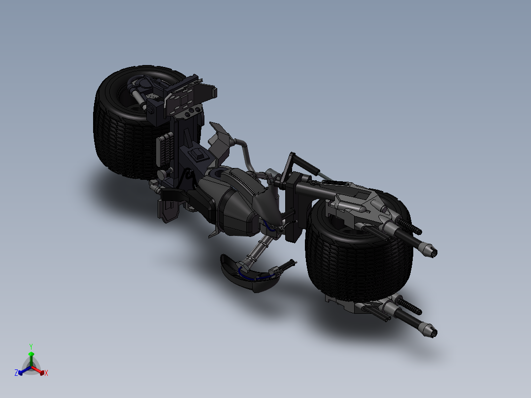 蝙蝠侠战车正等轴测图