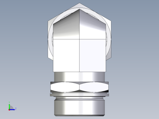 卡套式工业通用硬管接头EO_Adjustable_Locknut_elbow_WEE38SMCF左视缩略图