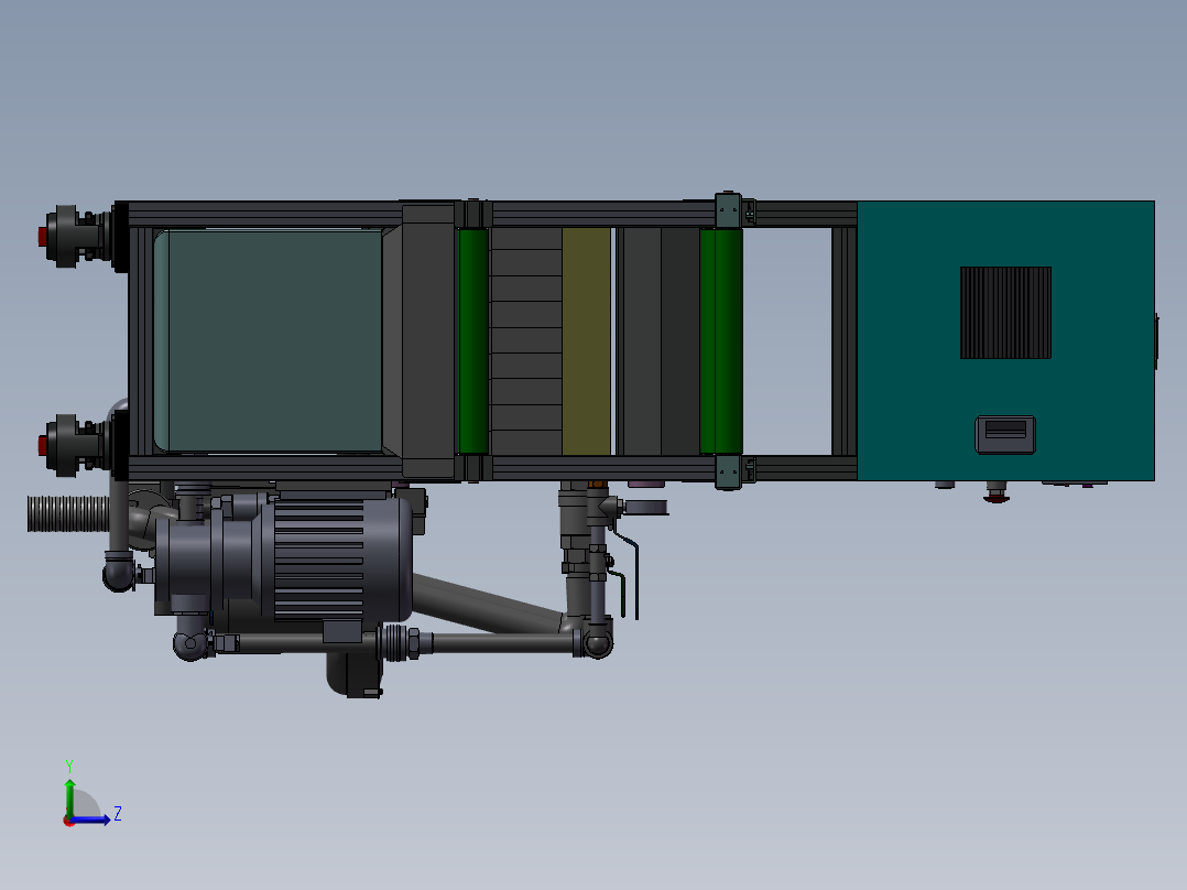 研磨上下料设备左视图
