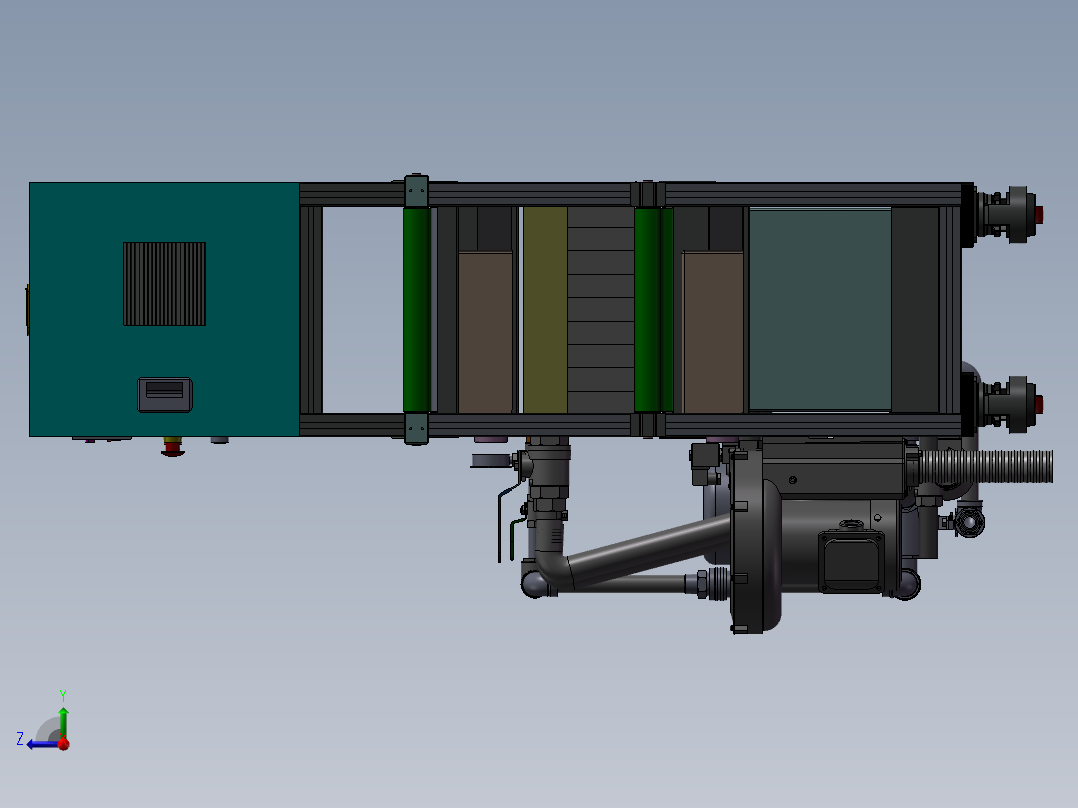 研磨上下料设备右视图