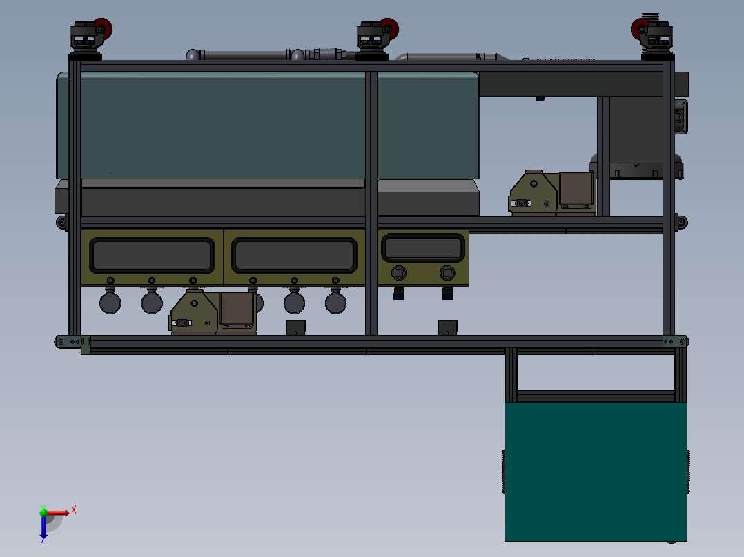 研磨上下料设备俯视图