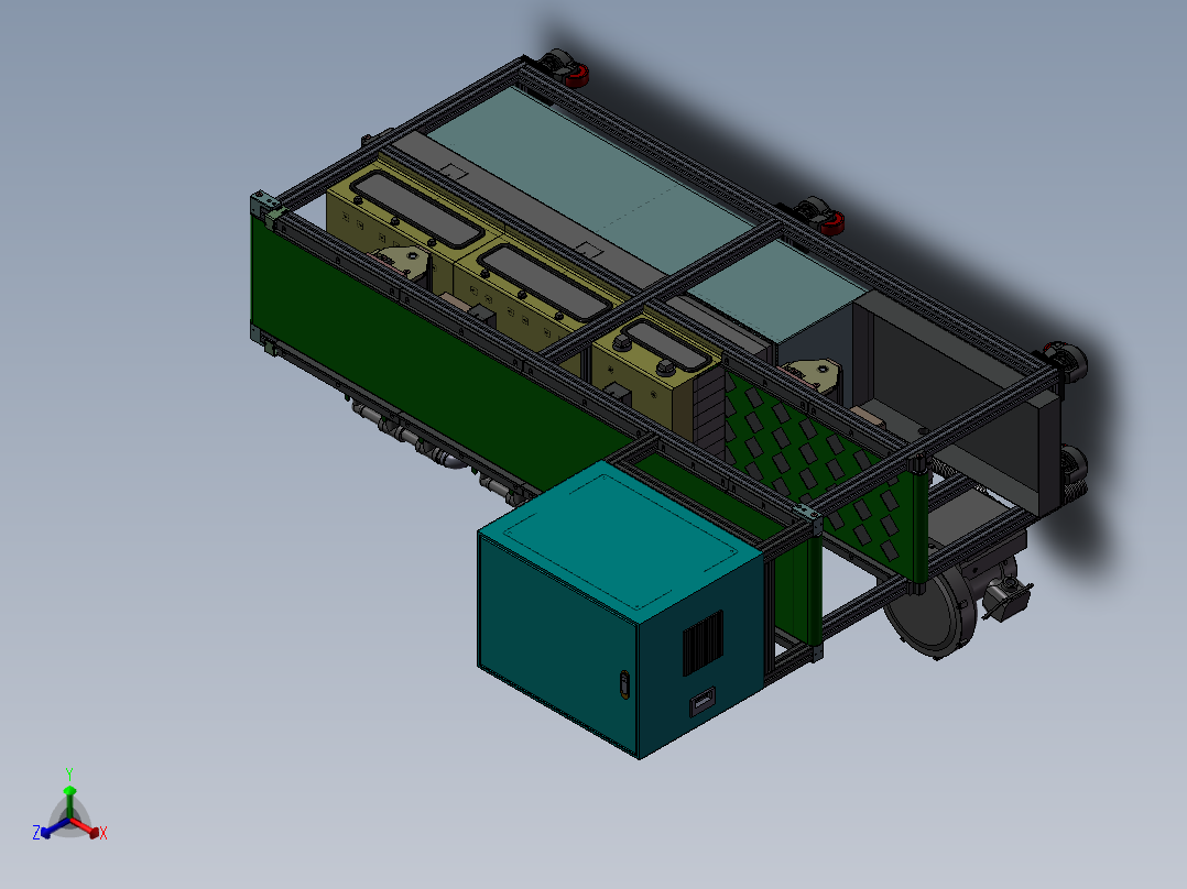 研磨上下料设备正等轴测图
