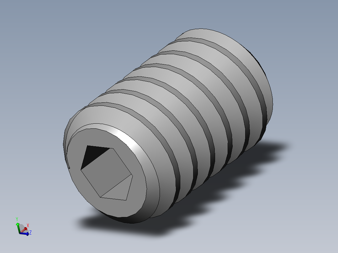DIN 913-ISO 4026 固定螺钉-M1.6 L=2.5.SLDPRT主视图