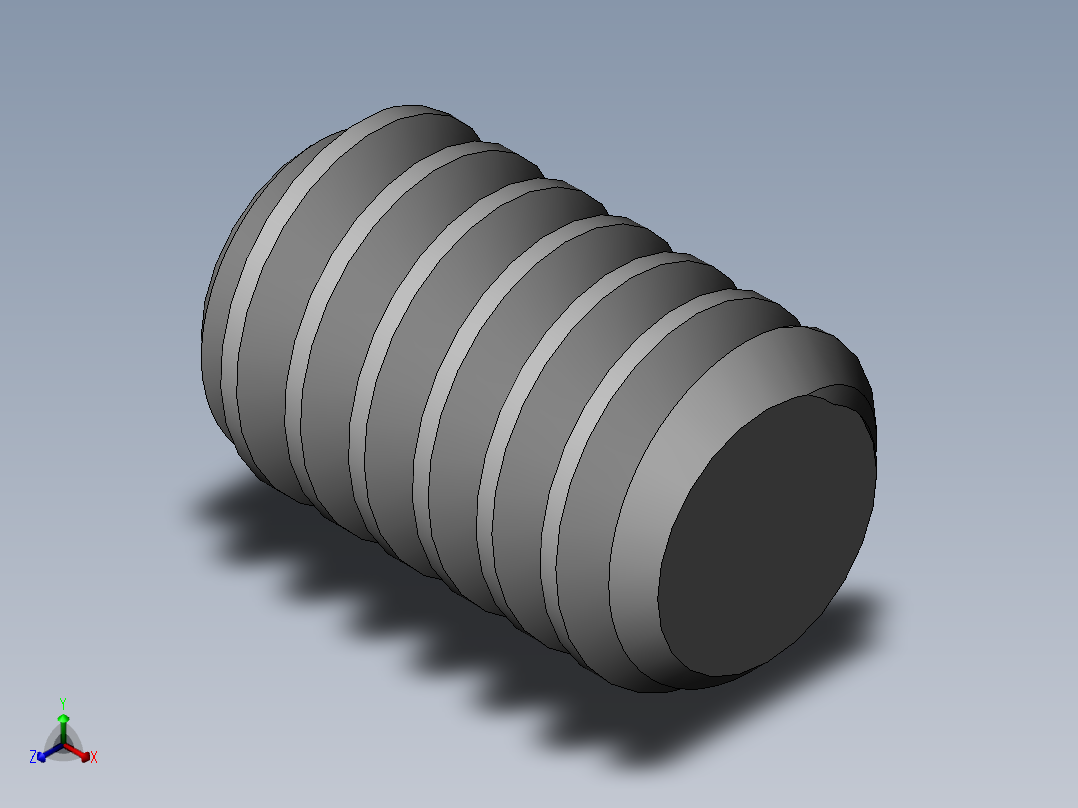 DIN 913-ISO 4026 固定螺钉-M1.6 L=2.5.SLDPRT正等轴测图