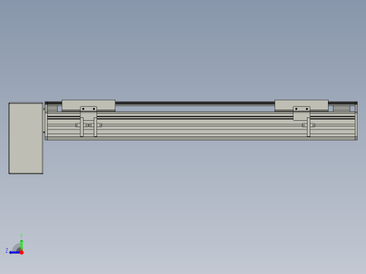 直线模组WG-LHB12-S400-RD设计图纸右视缩略图