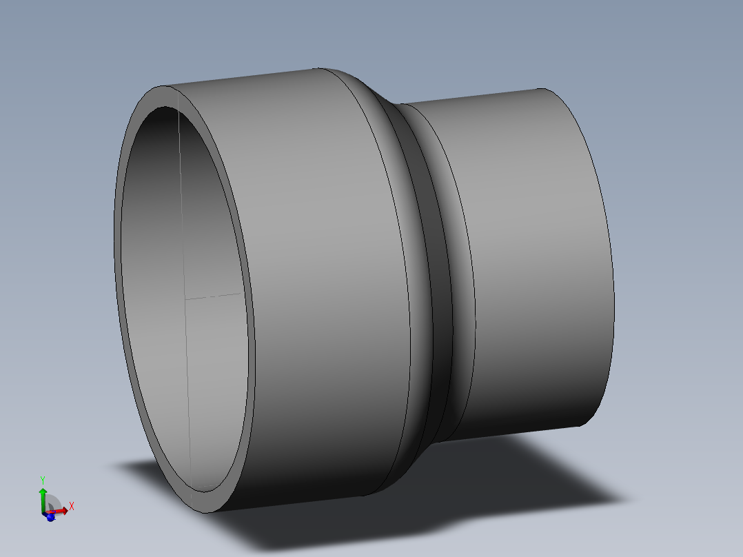 PVC管件-4x3 reducer主视图