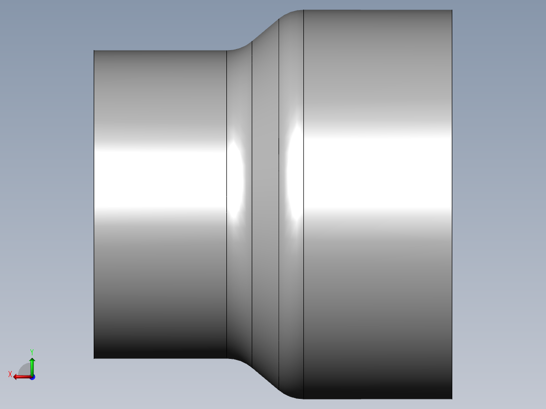 PVC管件-4x3 reducer左视图