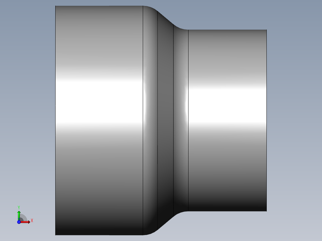 PVC管件-4x3 reducer右视图