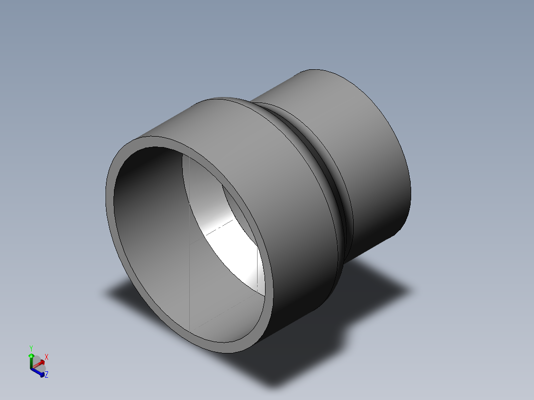 PVC管件-4x3 reducer正等轴测图