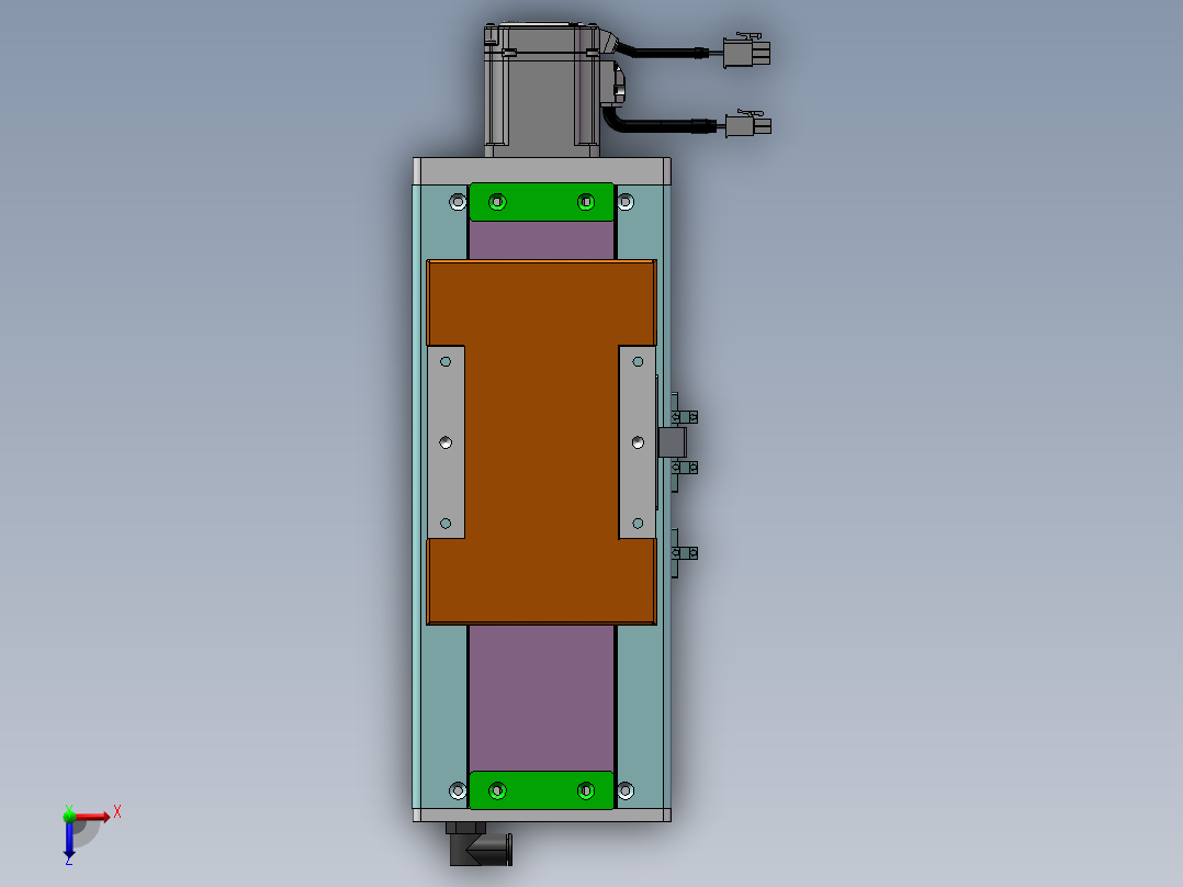 MCH丝杆全封闭MCH14-BC-200W俯视图