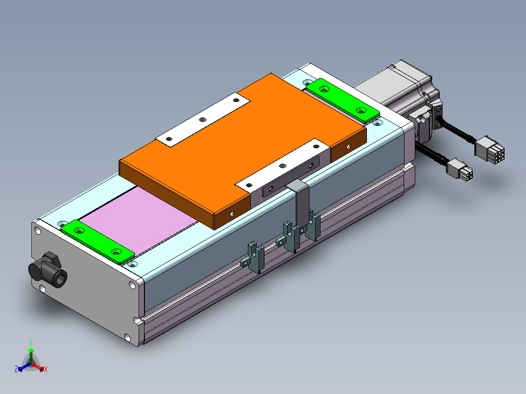 MCH丝杆全封闭MCH14-BC-200W正等轴测图