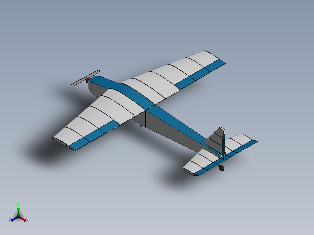 c-plane-34遥控飞行模型正等轴测图