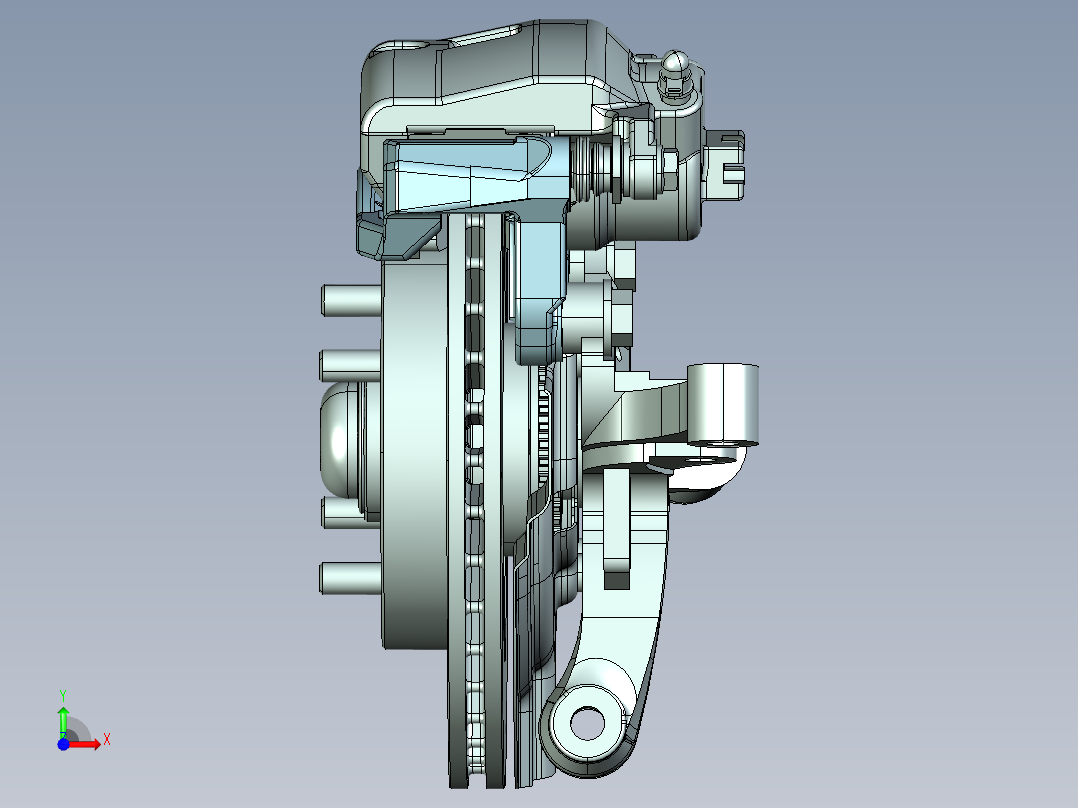 液压制动系统汽车防抱死系统设计【含三维catia+10张CAD图+文档】前视图