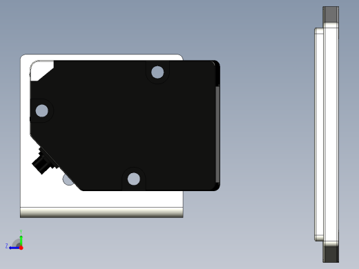 基恩士LV-S63_kc图纸模型右视缩略图