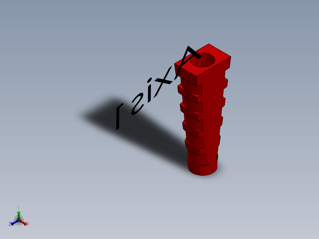 strain relief straight正等轴测图