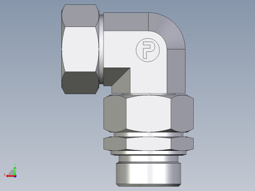 卡套式工业通用硬管接头EO_Assembled_adjustable_standpipe_elbow_EVW35LM71后视缩略图