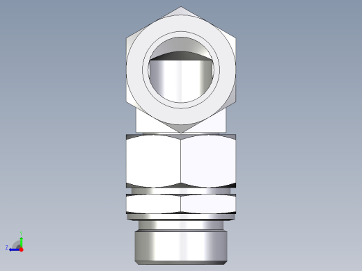 卡套式工业通用硬管接头EO_Assembled_adjustable_standpipe_elbow_EVW35LM71右视缩略图