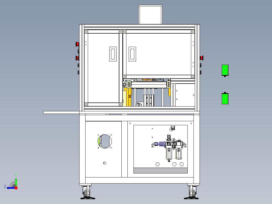 话机总装配体右视图
