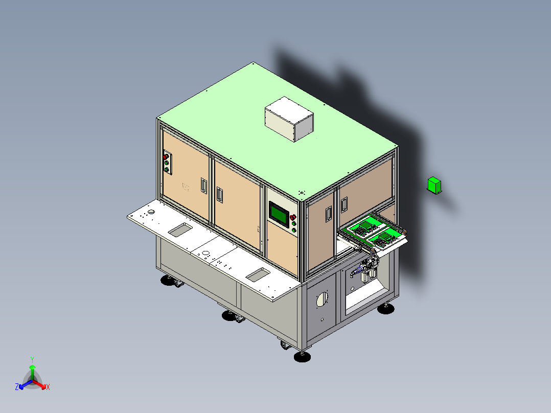 话机总装配体正等轴测图