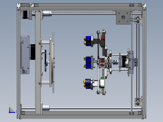 新型3D打印机结构设计含三维图左视缩略图