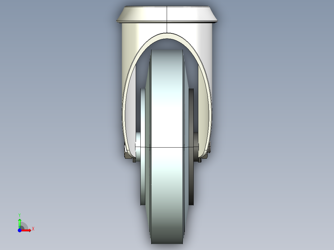 型材-KJN 515368 125MM WHEEL前视图