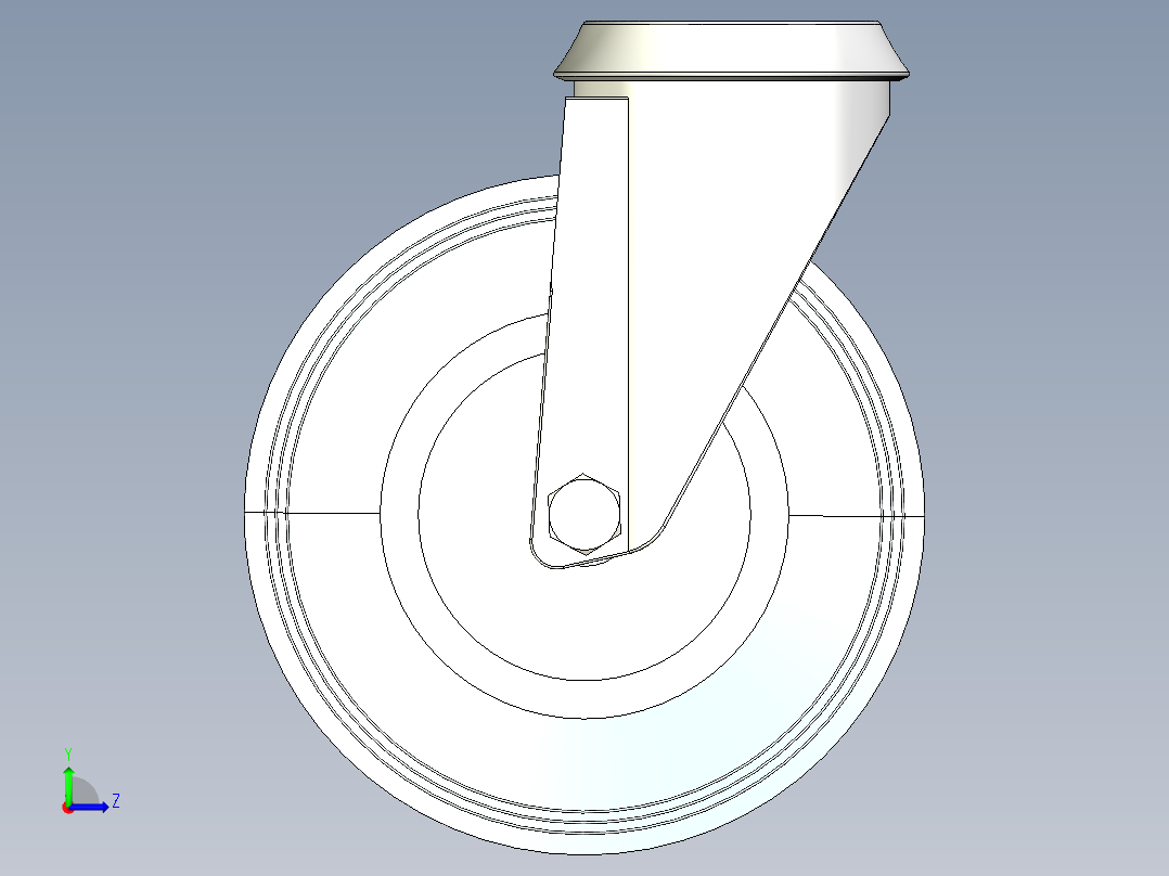 型材-KJN 515368 125MM WHEEL左视图
