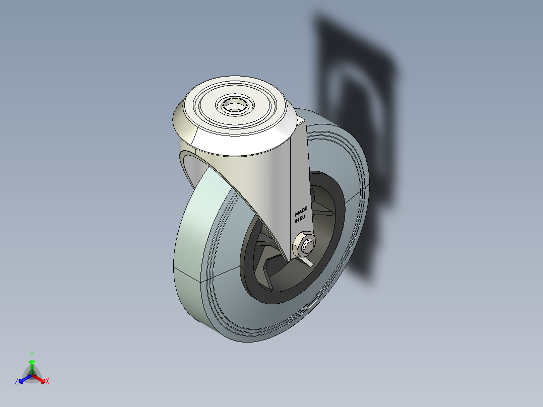 型材-KJN 515368 125MM WHEEL正等轴测图