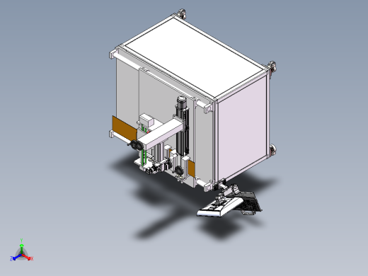 铜板激光切割机正等轴测缩略图