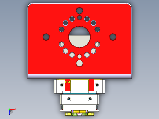 ZJ-W7 HSG-CNC3-47-（笔记本CNC工装夹具三维模型1出2）侧孔加工治具01版俯视缩略图