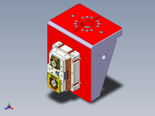 ZJ-W7 HSG-CNC3-47-（笔记本CNC工装夹具三维模型1出2）侧孔加工治具01版正等轴测缩略图