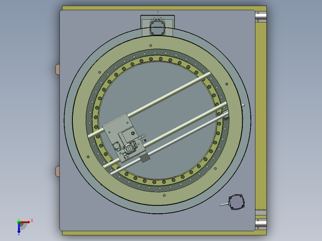 转盘式自动锁螺栓sw17可编辑俯视图