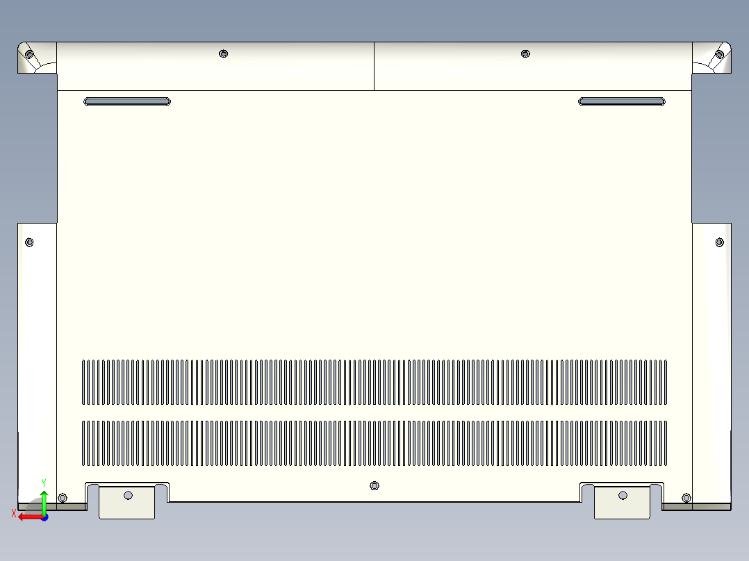 散热金属壳铣避位UG程序模型后视图