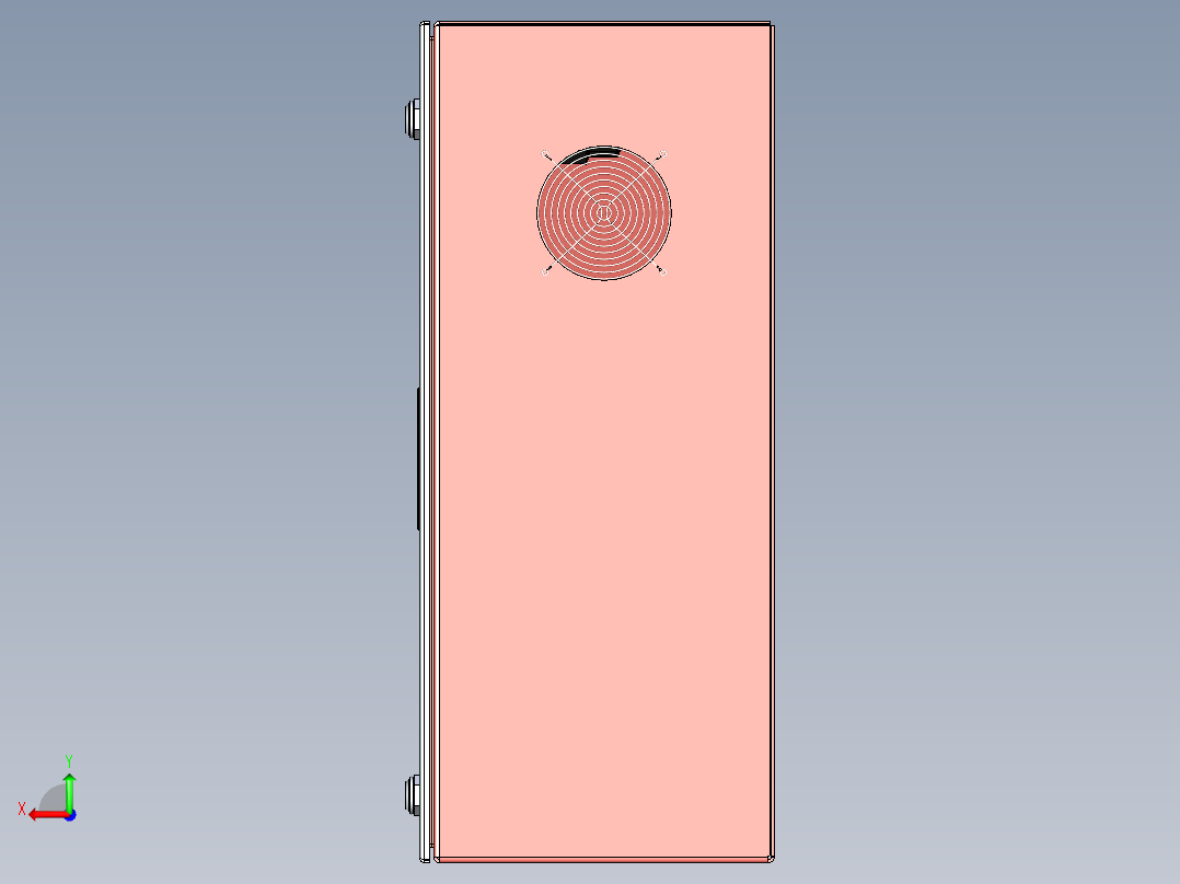电气控制柜三维模型3D后视图