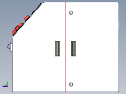 电气控制柜三维模型3D右视缩略图