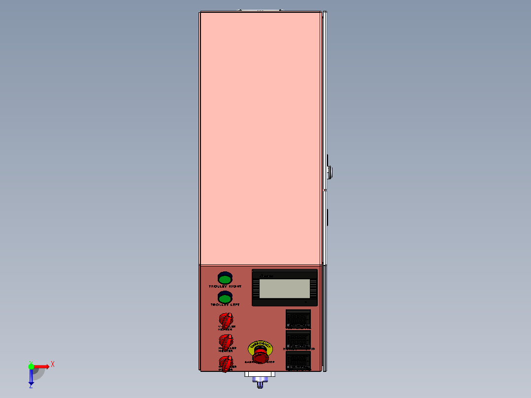 电气控制柜三维模型3D俯视图