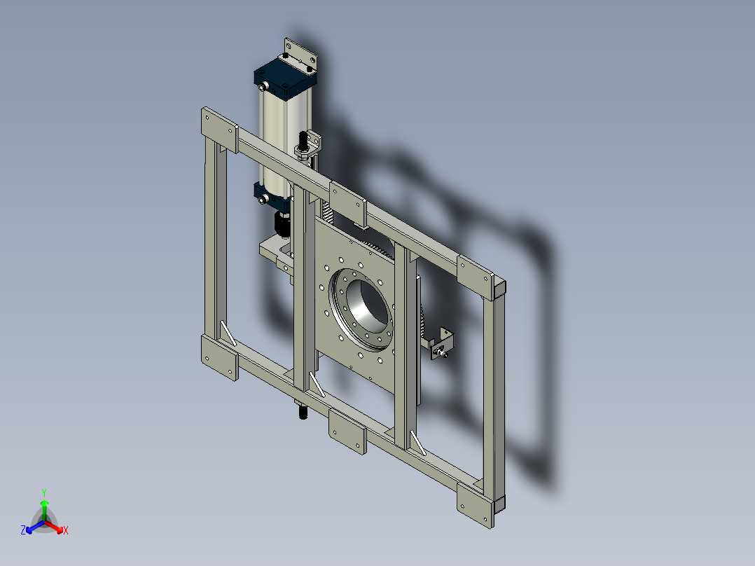 齿轮齿条旋转机构