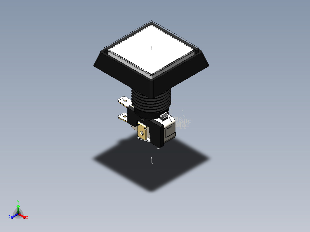微动开关、开关(3)正等轴测图