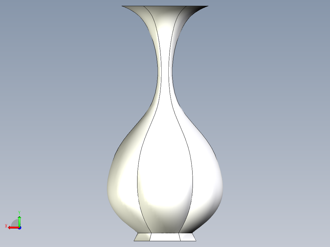 精美创意花瓶后视图