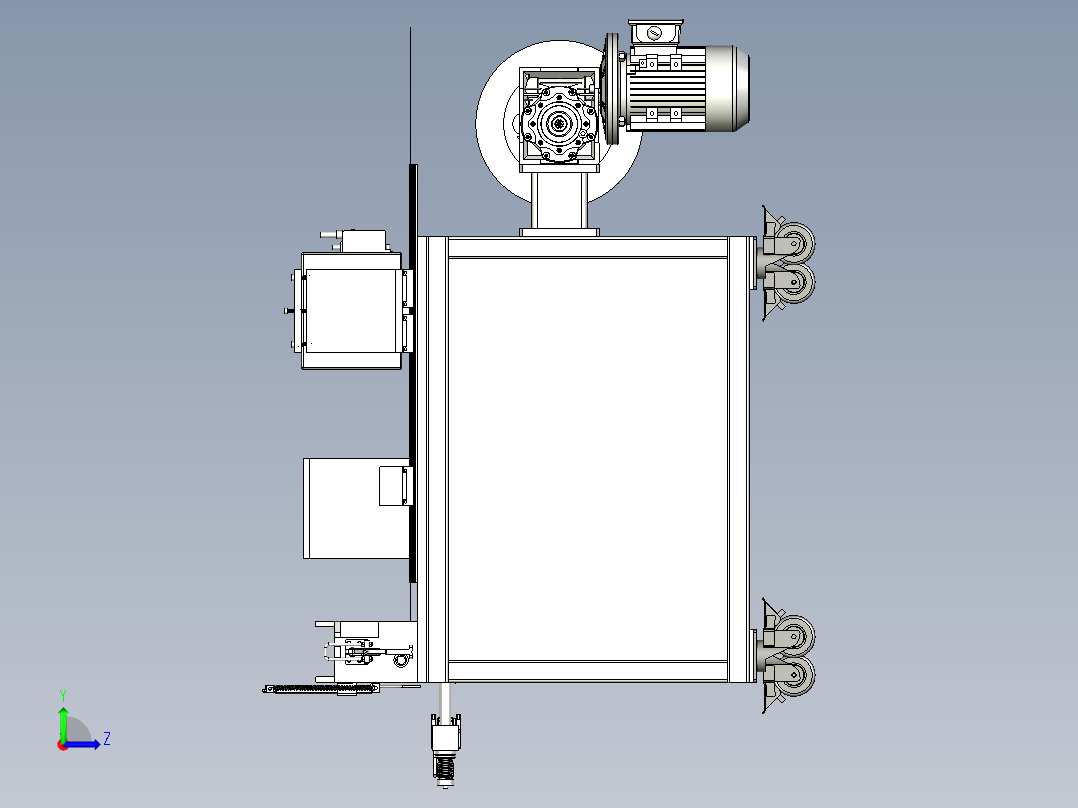 覆膜压紧设备左视图