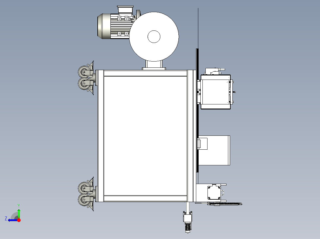 覆膜压紧设备右视图