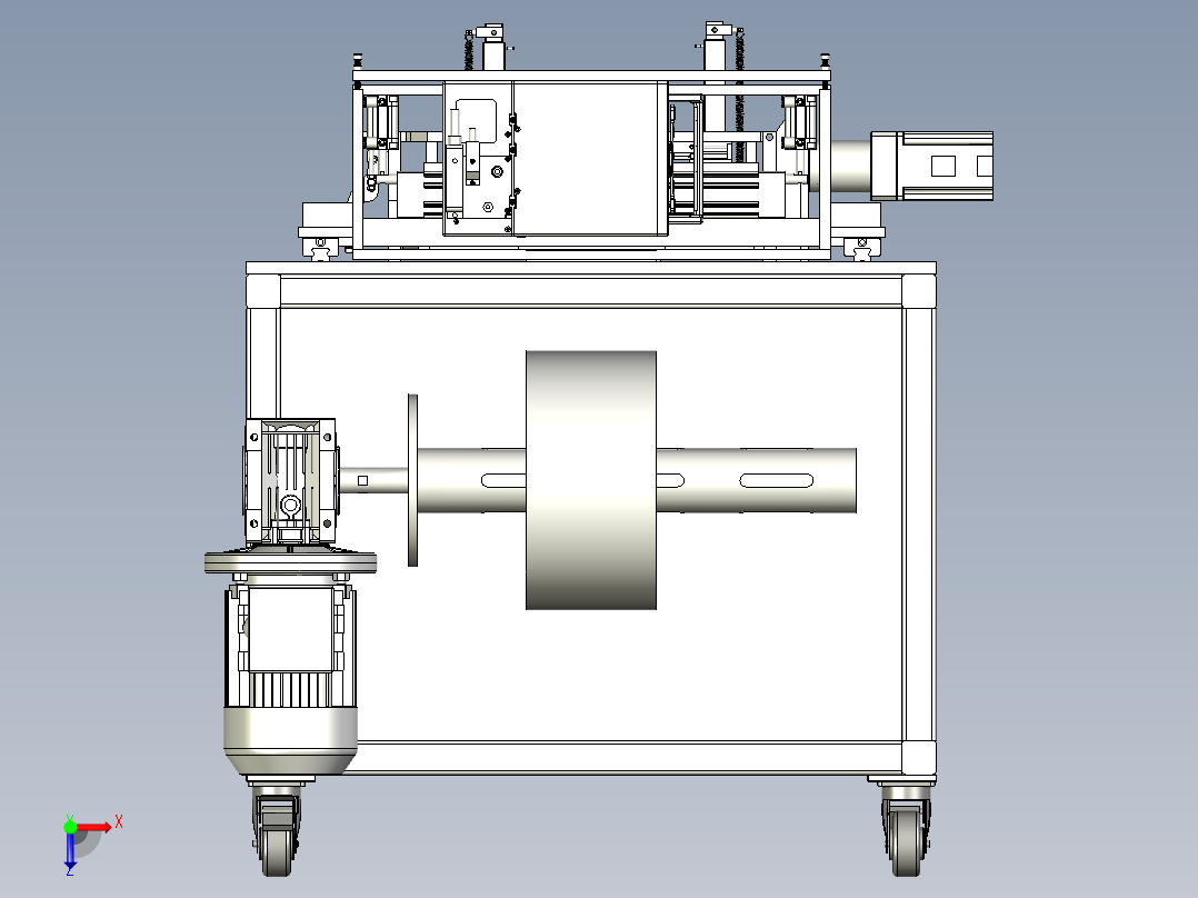 覆膜压紧设备俯视图